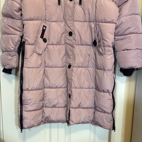 Canada Weathergear Pink Knee-length Puffer Jacket w/ Removable Pho-Fur - Picture 4 of 12